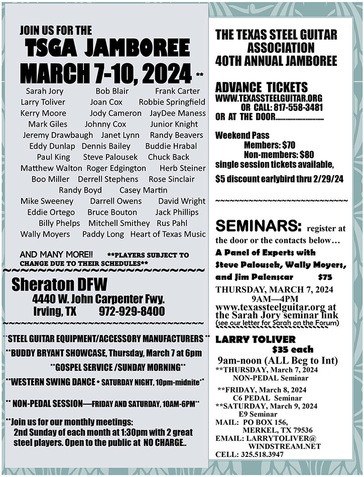 TSGA Jamboree flyer 2024